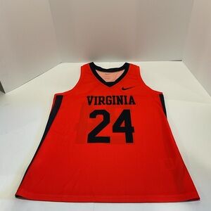 Nike Virginia Cavaliers #24 Basketball Jersey Orange Dri-Fit Men’s Medium
